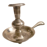 Candle holder with silver bronze deco handle