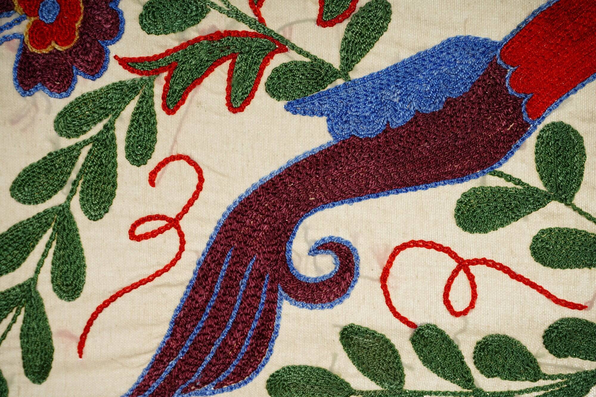 Vintage hand-embroidered tablecloth 44x98 cm