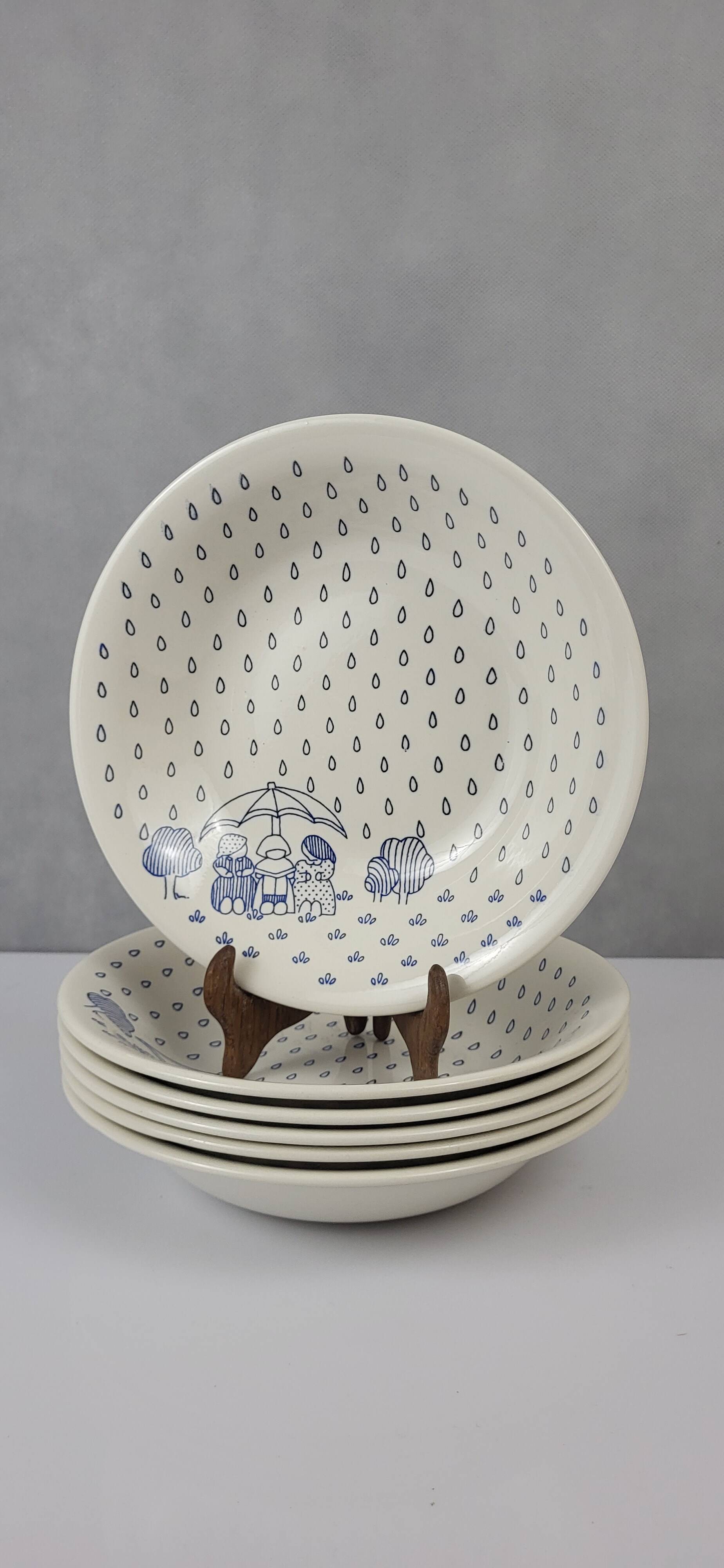 6 Sarreguemines earthenware dessert plates