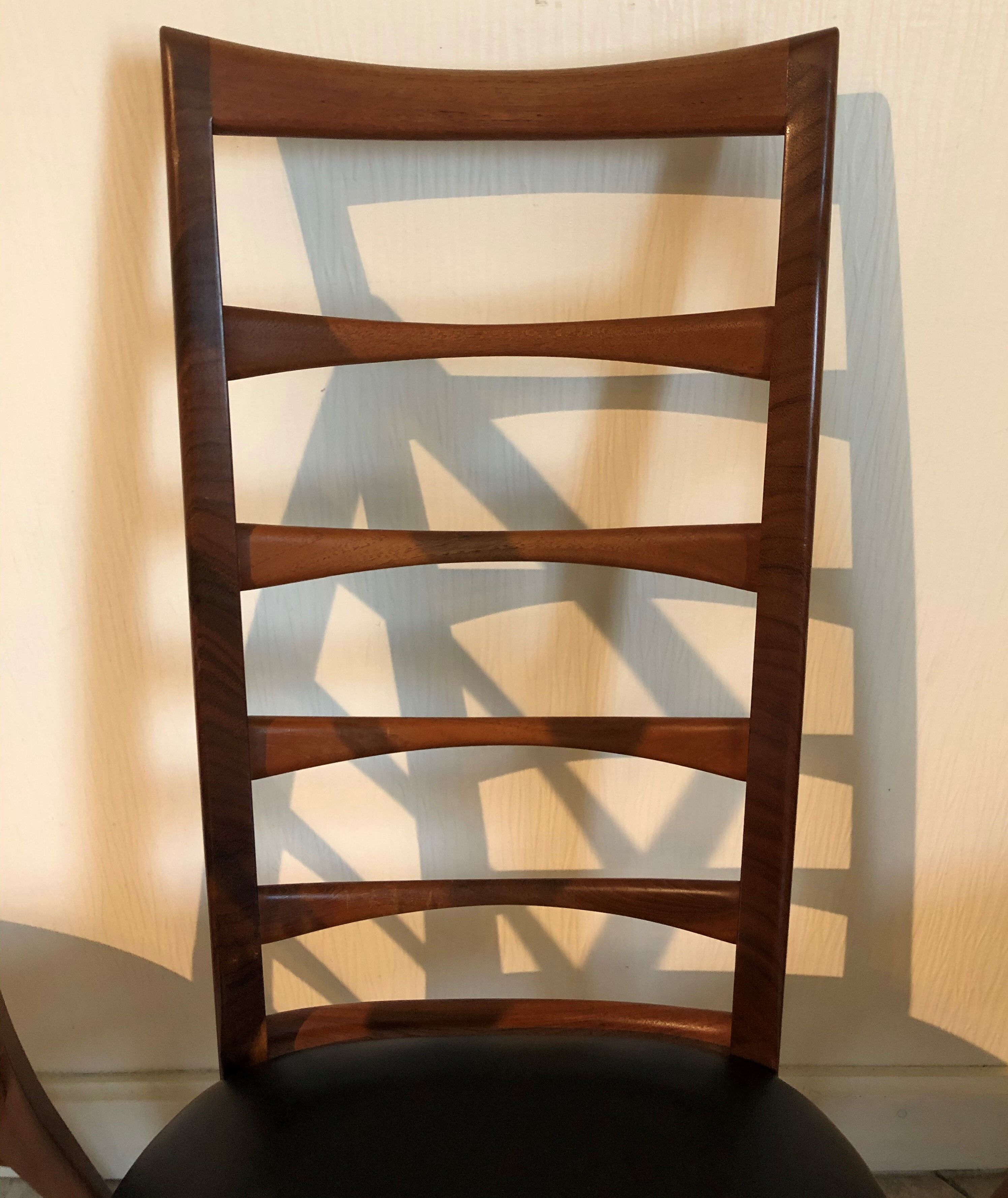 Set of 6 Scandinavian Teak "Lis" chairs by Niels Koefoed, Circa 1960