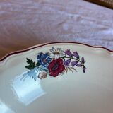 Large antique fine earthenware plate – Sarreguemines – Aigreste decoration