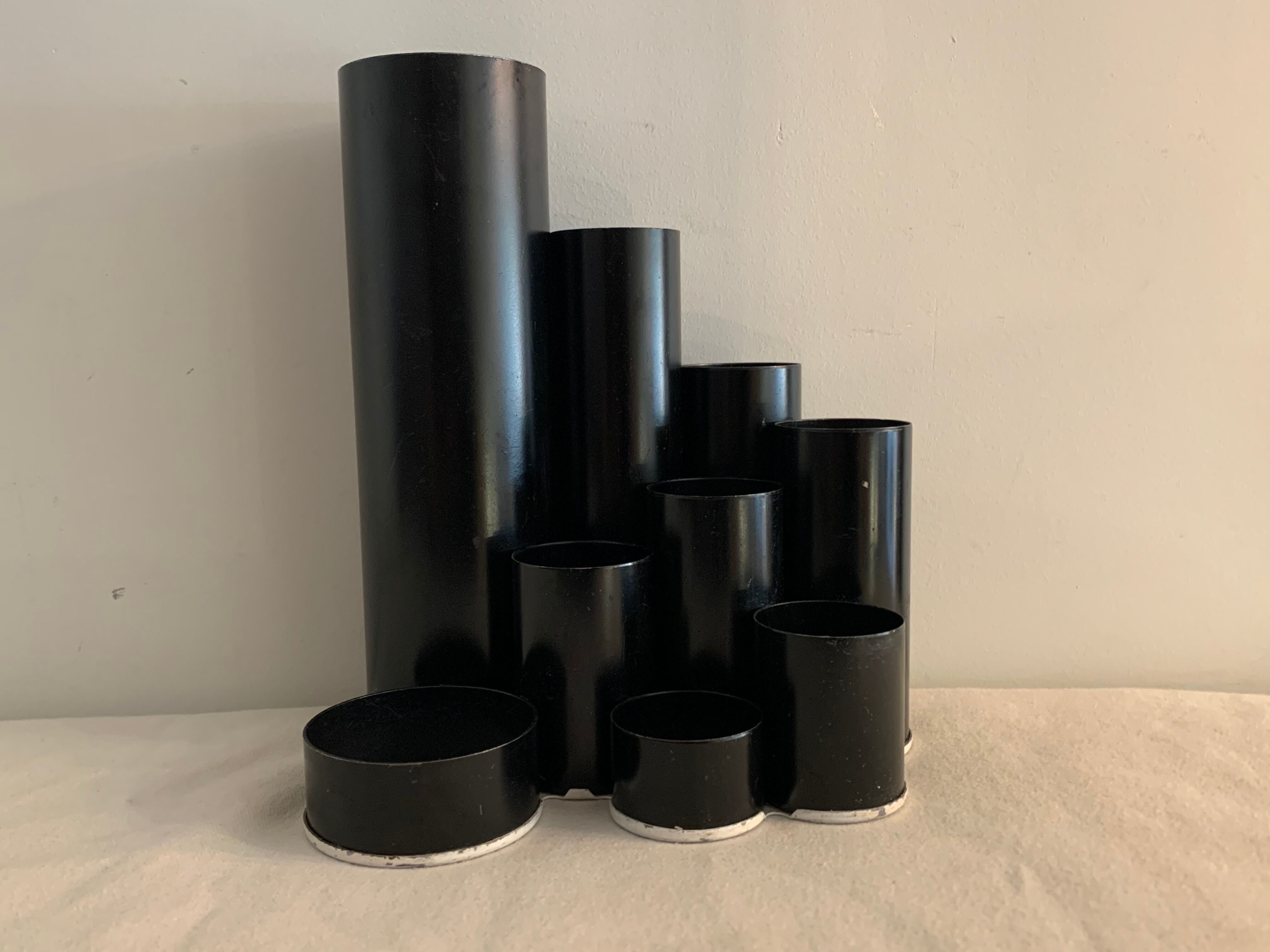 Office organizer wears black metal pencils Deyhle Germany 1970