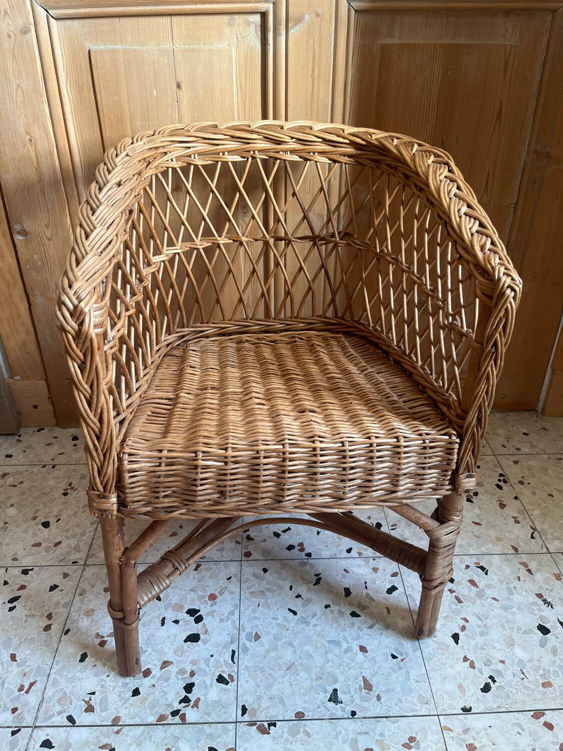 Child's wicker armchair