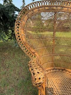 Emmanuelle armchair, Peacock model, 1970s vintage