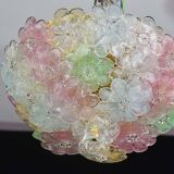 Charming Murano Barovier & Toso flowers flush light fixture, ceiling, 1960s