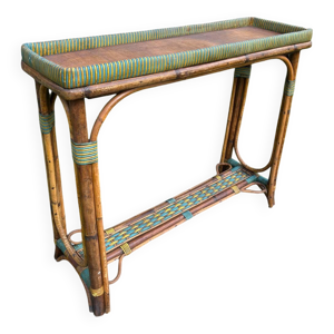 Console en rotin vintage - 1950