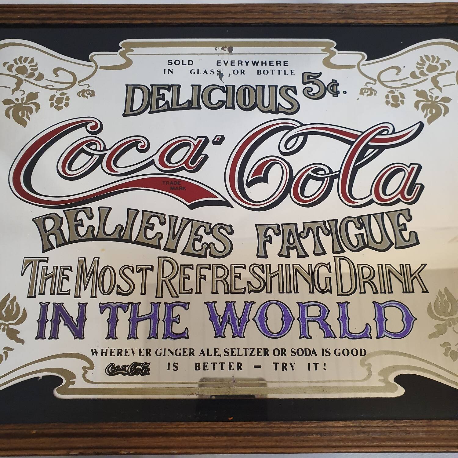 Coca Cola advertising mirror