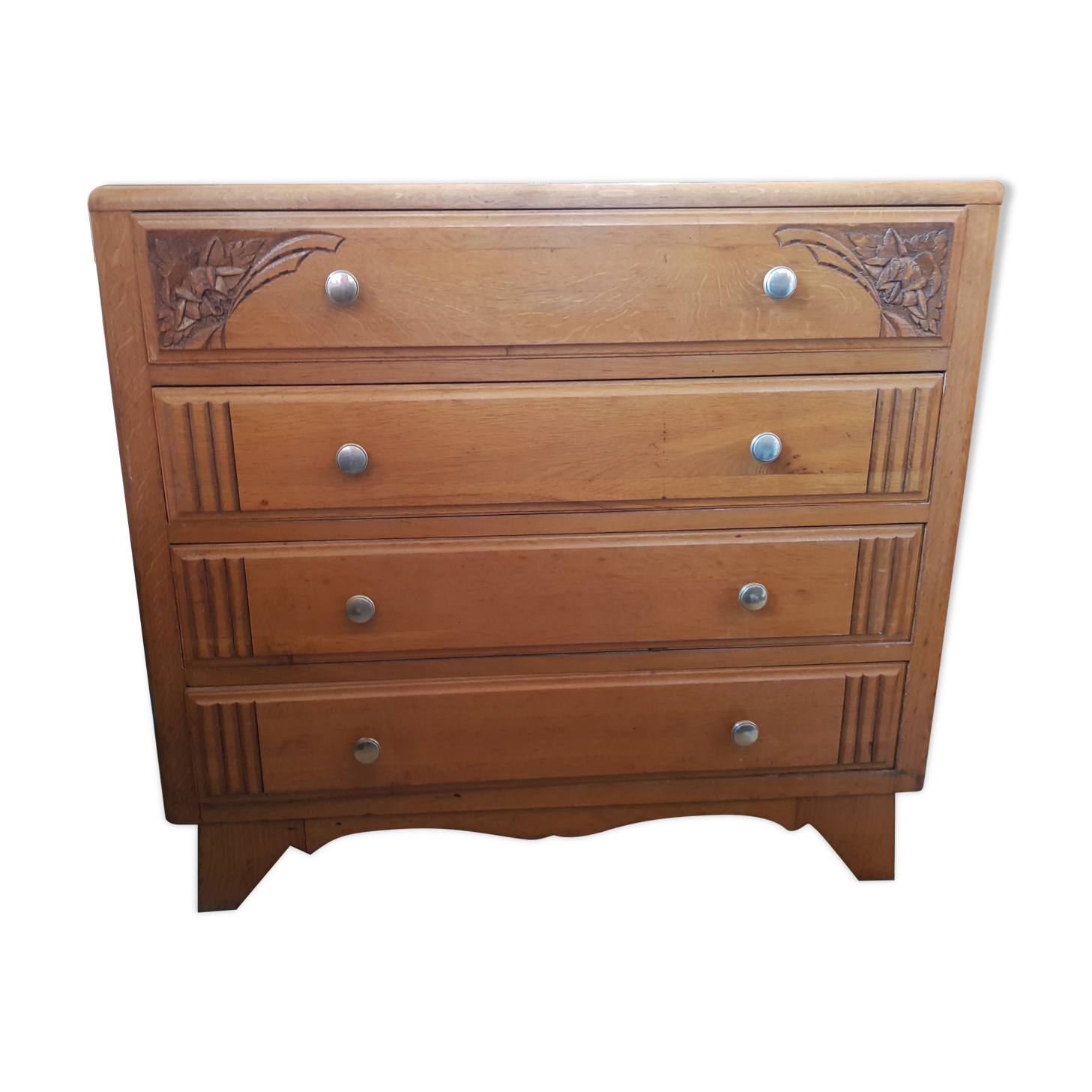 Art deco oak chest of drawers