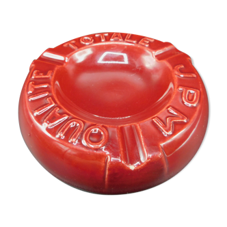 Cherry red ceramic ashtray