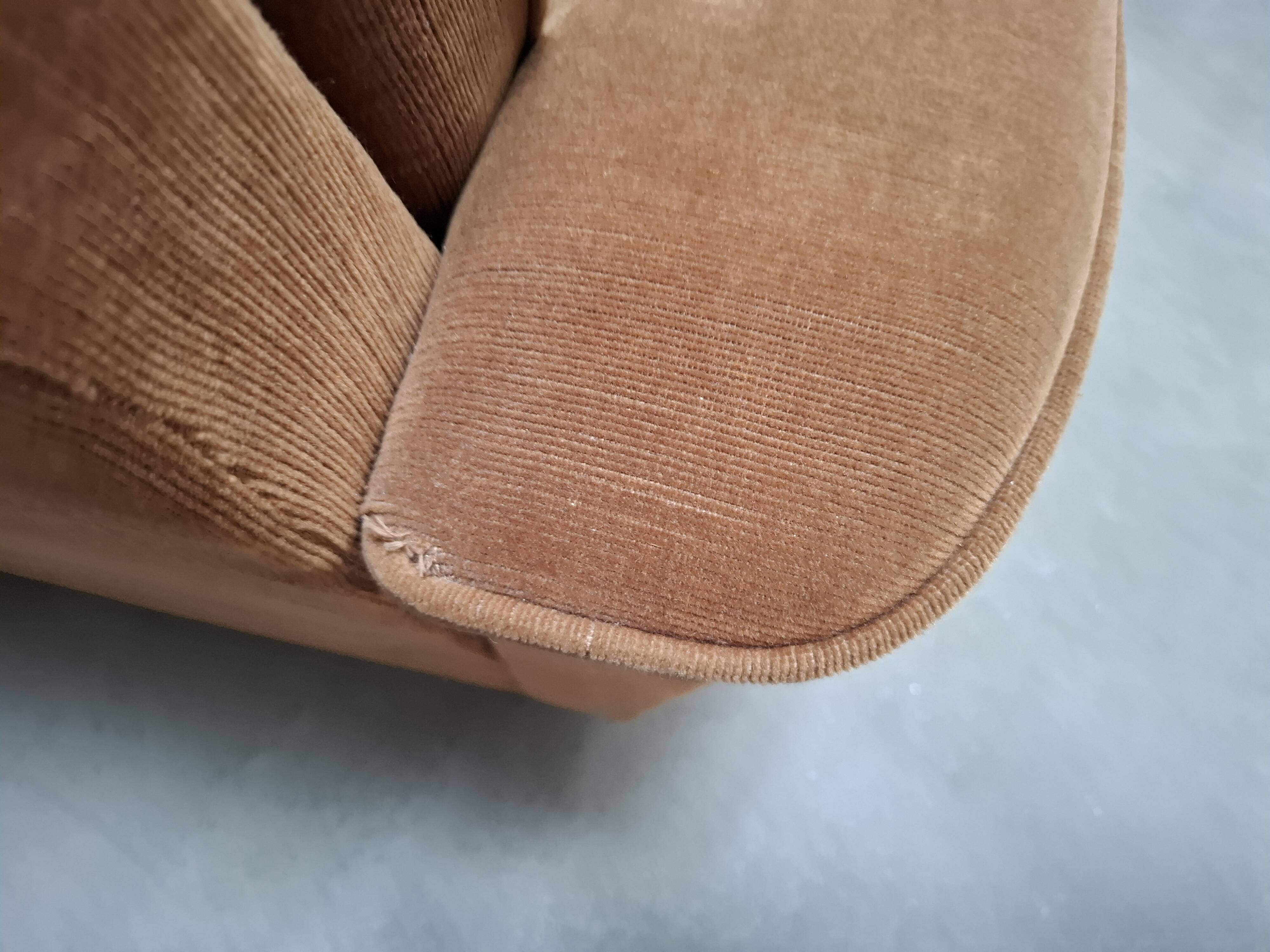 Pair of Mid-Century Modern Czech Lounge Armchairs with Rolling Casters