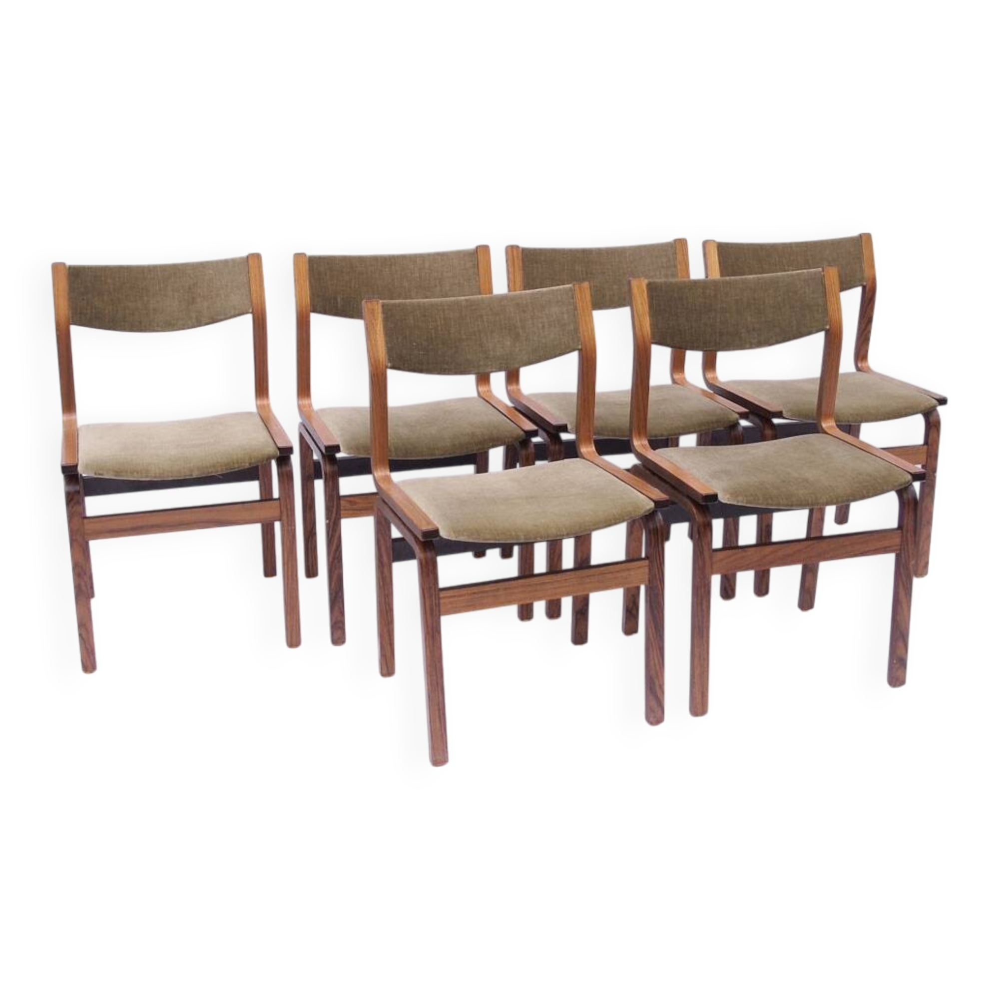 Set of 6 Danish chairs Rio rosewood