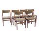 Set of 6 Danish chairs Rio rosewood