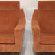 Paire de fauteuils cube en velours style Italien années 70