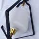 Small 60s metal and opaline light fixture
