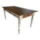 Farmhouse table with turned solid wood legs