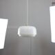 Italian White Medusa Pendant Brass Edition by Luigi Massoni for Guzzini, 1970s