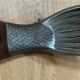 Plat poisson vintage bois et Métal– plateau de service saumon/truite –