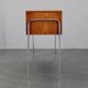 1960s Danish teak shelf cabinet with chrome plated legs
