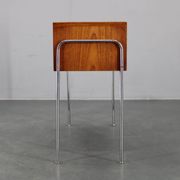 1960s Danish teak shelf cabinet with chrome plated legs