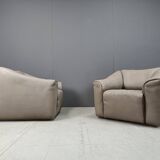 Vintage pair of D7 armchairs by Desede, 1970s