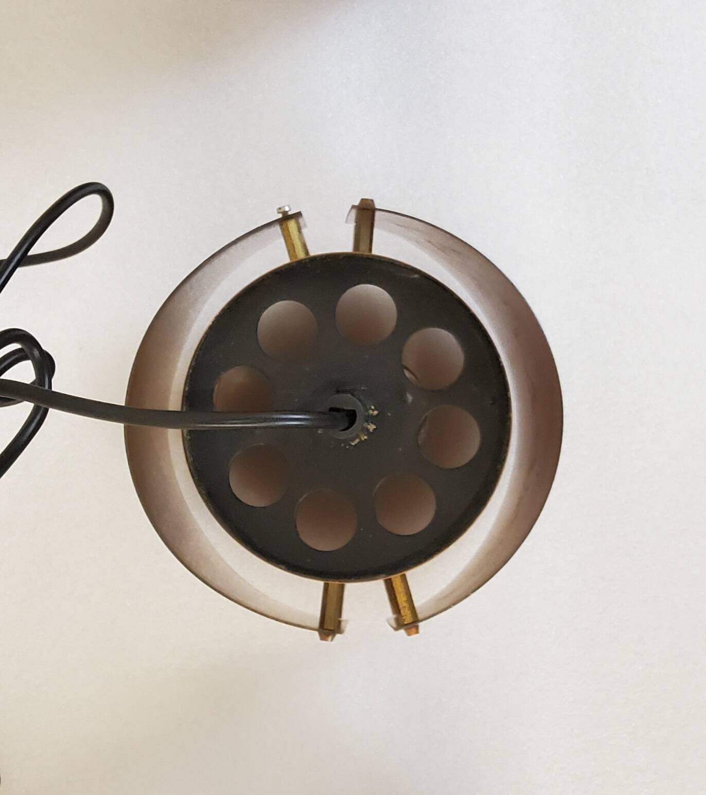 Vintage black brass 'østerport' pendant and wall lamp by Bent Karlby for Lyfa, Denmark 1960s