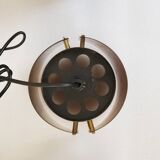 Vintage black brass 'østerport' pendant and wall lamp by Bent Karlby for Lyfa, Denmark 1960s
