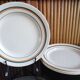 4 flat plates in earthenware, St Amand, Newton service