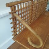 Rattan wall shelf