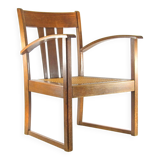 Antique Art Nouveau oak armchair Austria / Germany c.1910