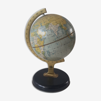 Earth globe made of old metal