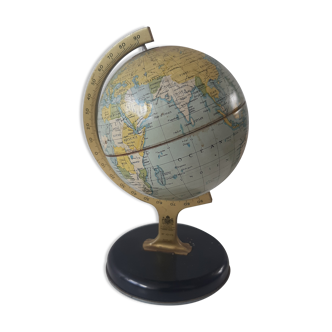 Earth globe made of old metal