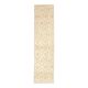 1970s vintage Turkish hand-knotted wool cotton beige runner rug 62x261