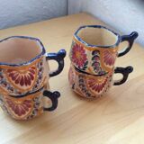Set of 4 Henriot Quimper cups