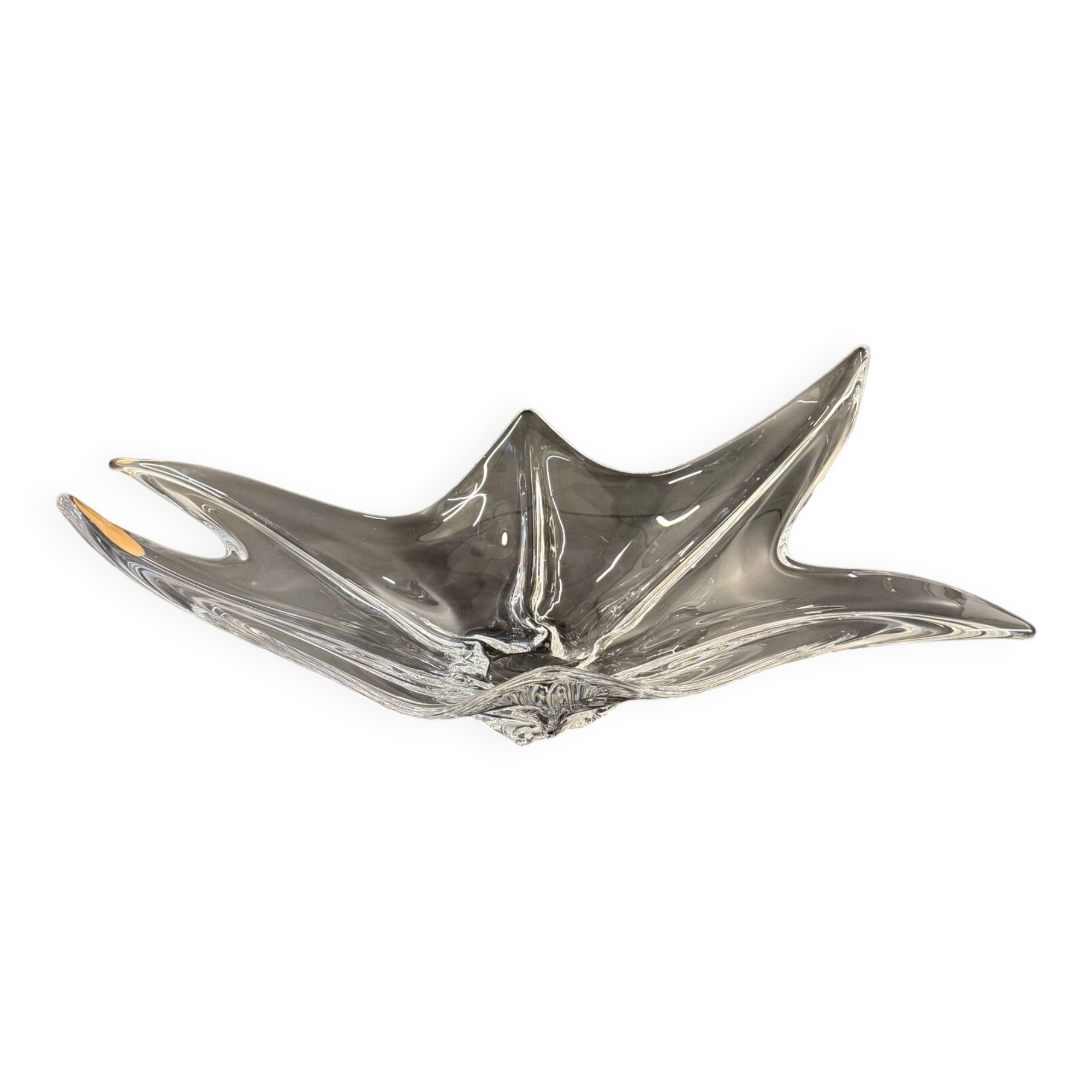 Crystal dish with stamp, 1960s/70s