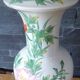 Chinese white earthenware lamp base with flower decoration