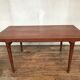 Authentic Scandinavian table teak design1950 1960 feet spindles