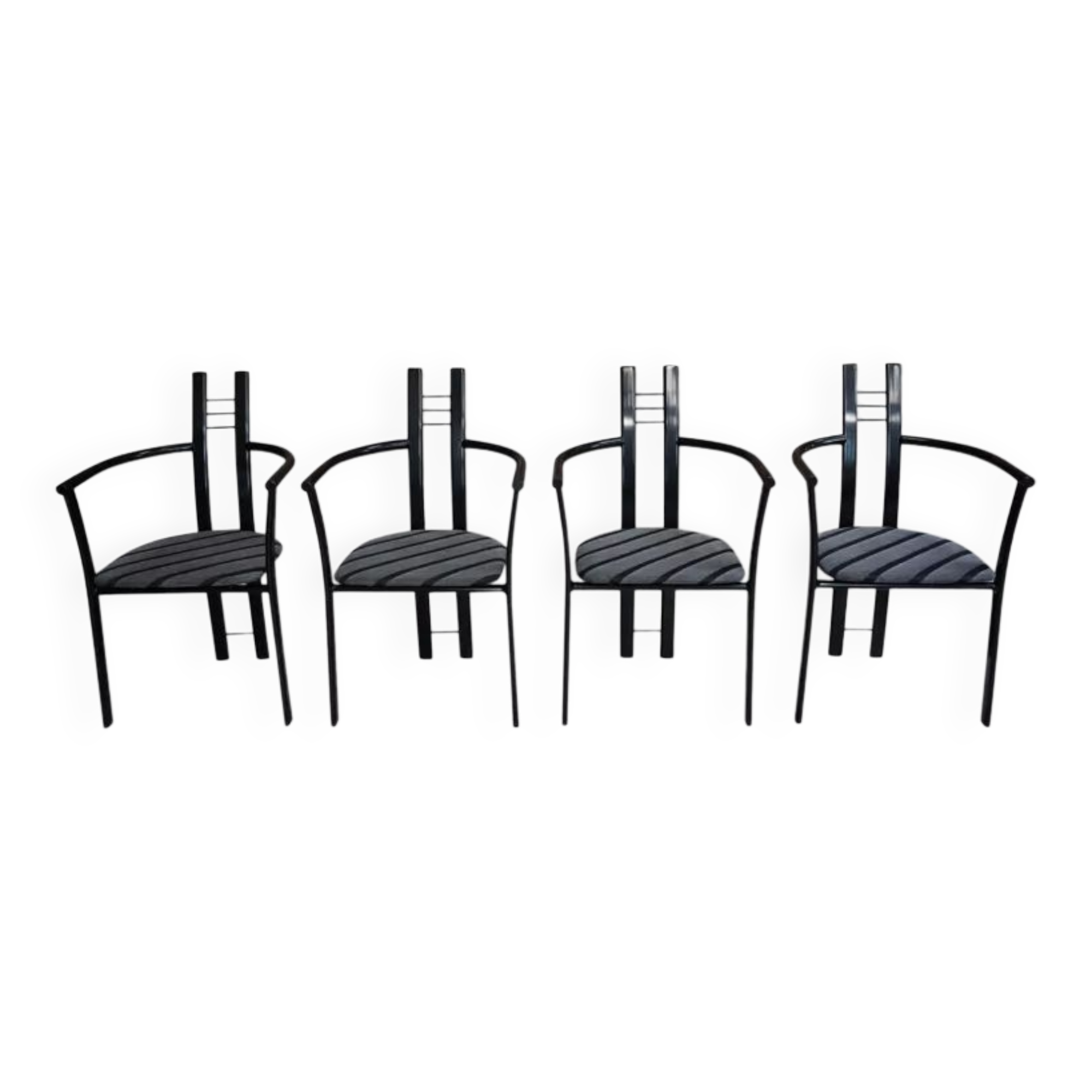 Set of 4 Italian design armchairs from the 80s