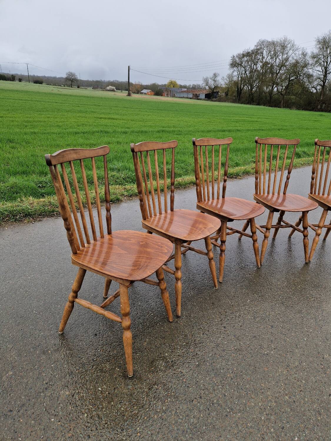 Set of 5 Baumann bistro chairs model Tacoma.