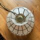 Vintage pendant in mother-of-pearl and brass, 1970s.