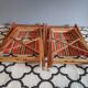 Vintage wooden folding chairs and basque fabric