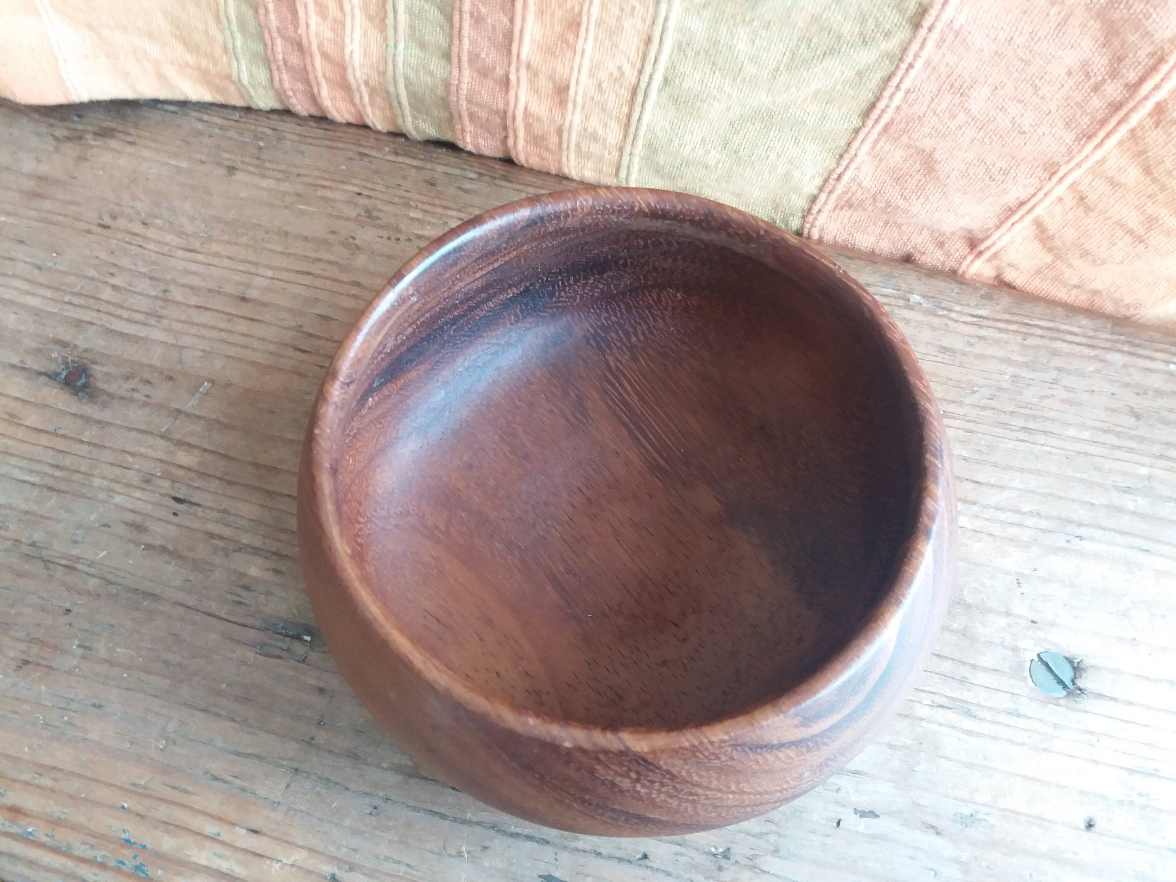 Turned wood bowl