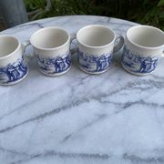 Set of 4 vintage cups/mugs in English earthenware – Churchill England