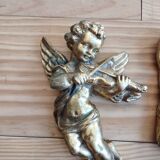 Angels Cherubs in gilded plaster