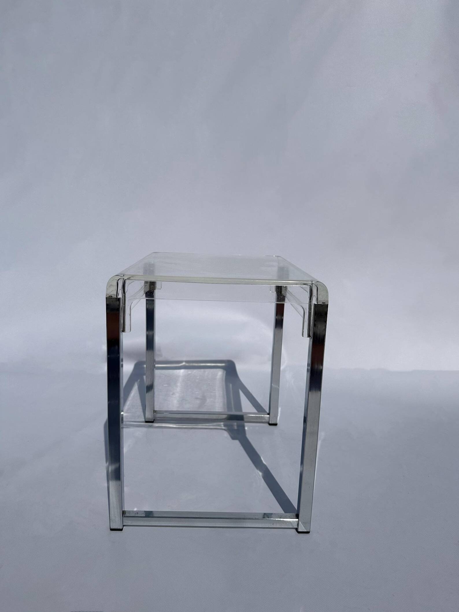 Marc Berthier Lucite Vintage Retro Side Table France 1970s