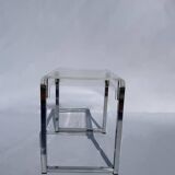 Marc Berthier Lucite Vintage Retro Side Table France 1970s