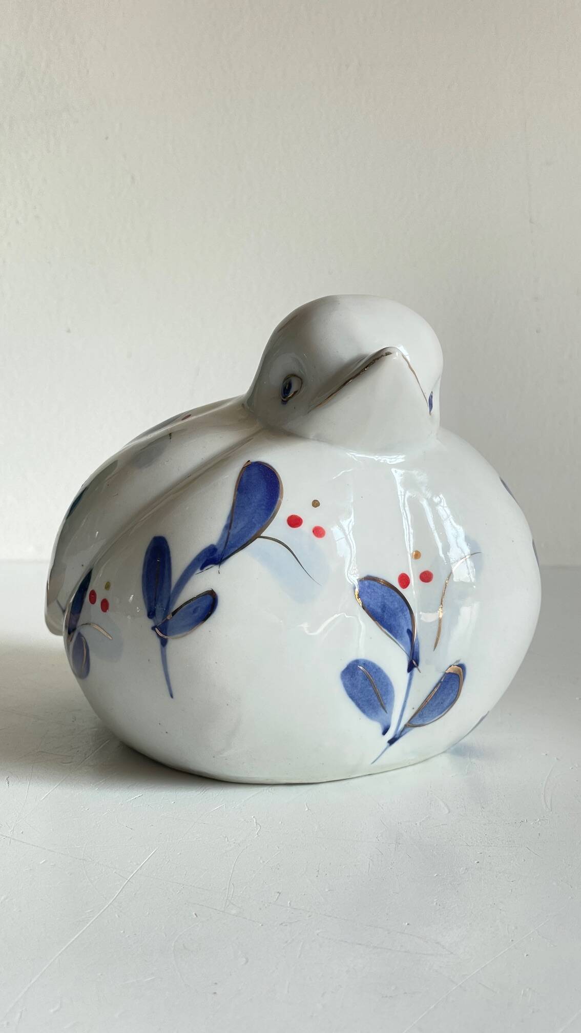Oiseau vintage en porcelaine chinoise