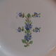 Round dish in Iron earth blueberry decoration
