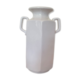 White ceramic ansé vase