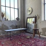 50s coffee table in metal and marble
