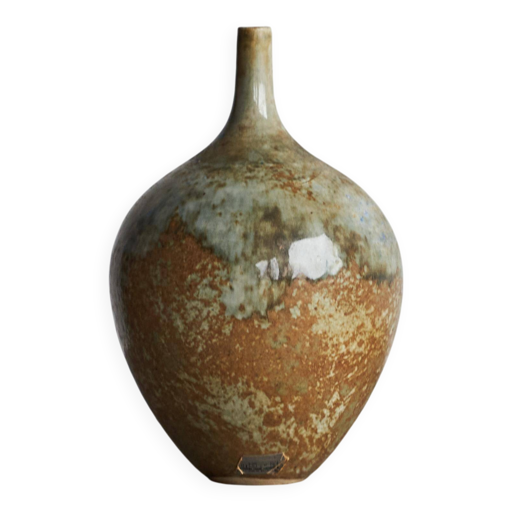 Sculptural vase in pottery from the mid-century 1960s.